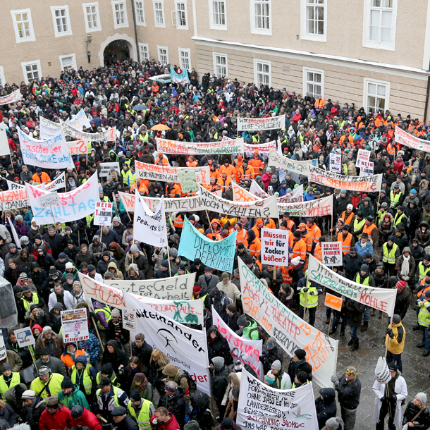 Streik Demonstration Salzburg