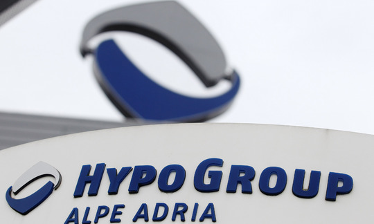 The-logo-of-nationalised-lender-Hypo-Alpe-Adria-is-pictured-at-the-banks-headquarters-in-Klagenfurt_1409335131192235